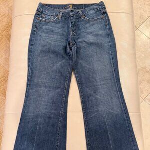 Seven For All Mankind Dojo Jeans Size 30 Wide Leg Flare Medium Wash